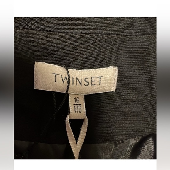 Twinset Black Emblem Blazer, size Small/16y NWT - Picture 5 of 6